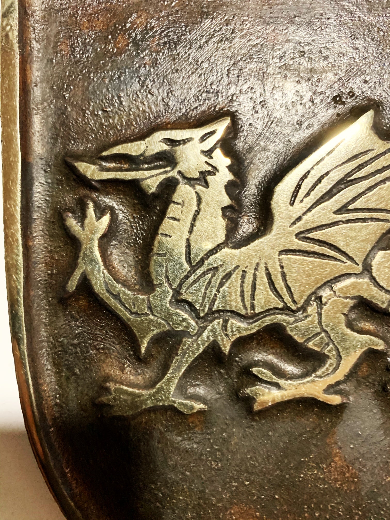 Bronze Shields Welsh Dragon