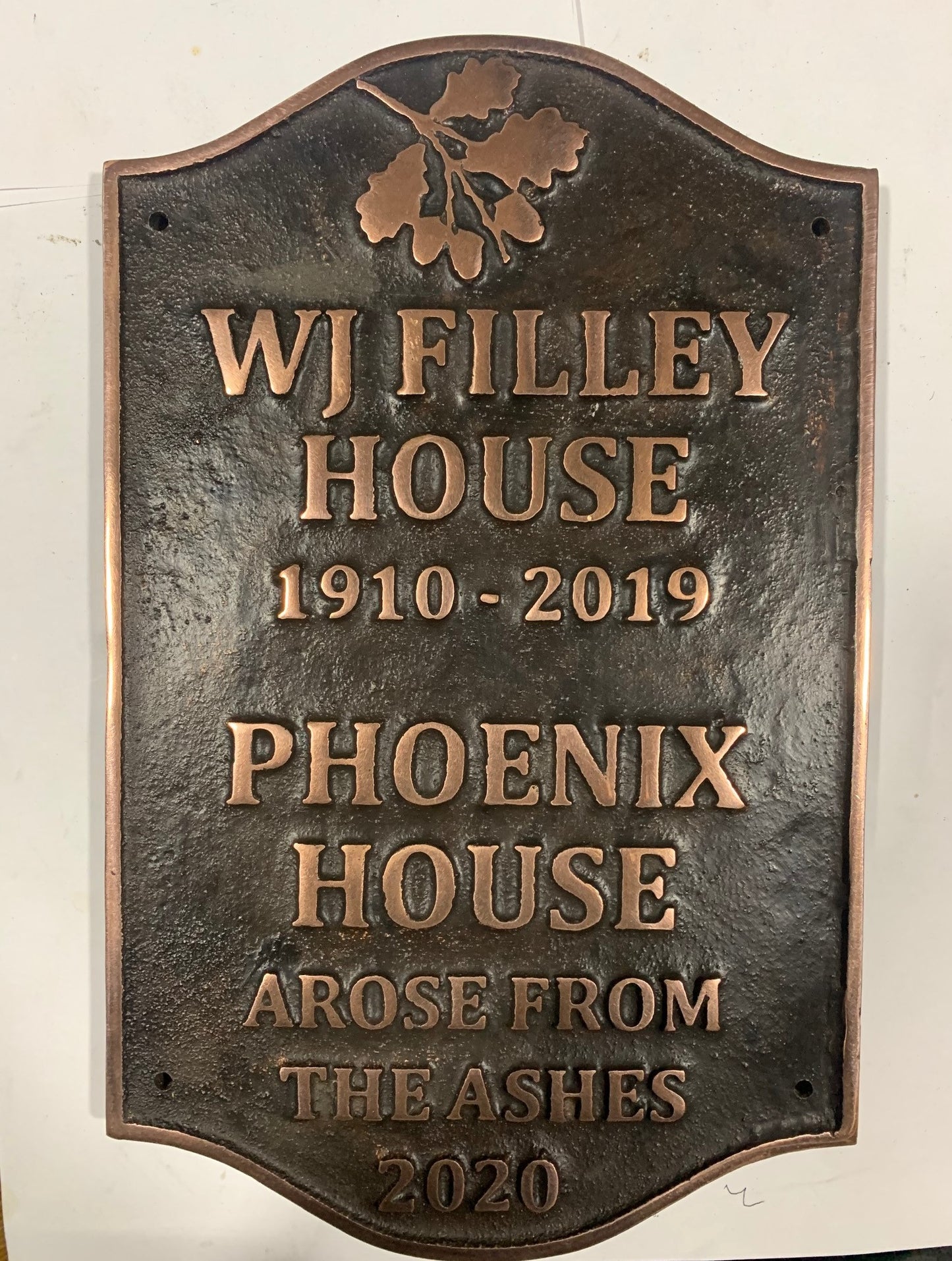 Memorial Plaque in Copper