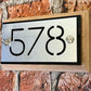 Modern Numbered Wall Sign Rectangle