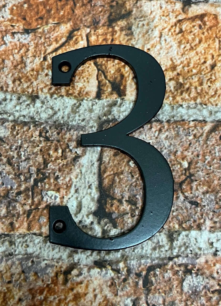 House numbers in black