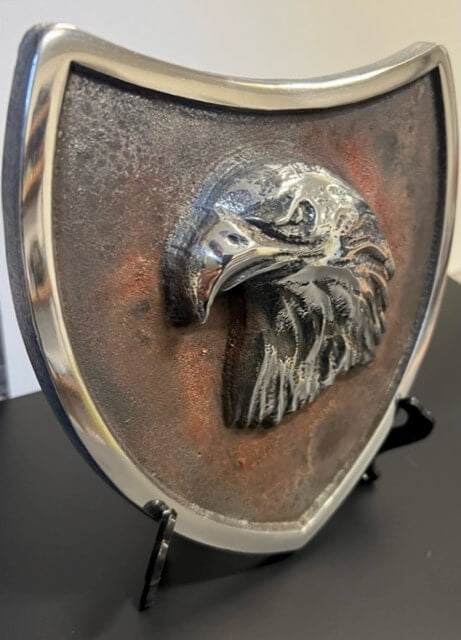 Eagle Metal Shield patina background