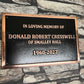 Memorial plaque in copper
