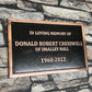 Memorial plaque in copper