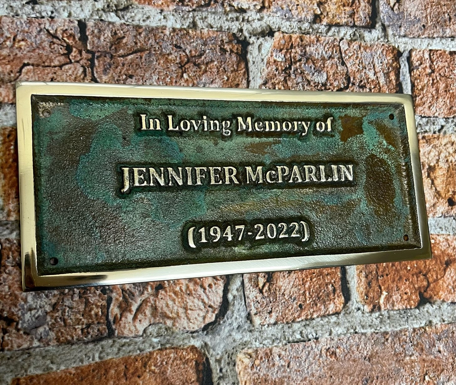 Memorial Bench Plaque