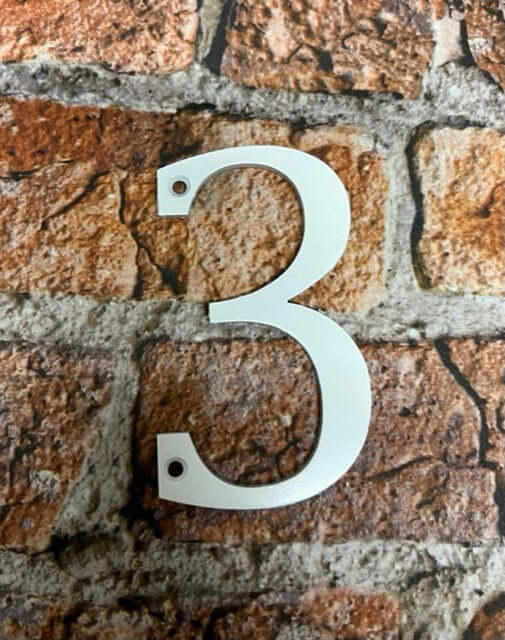 Metal House Numbers Door Numbers in white