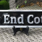 Metal House Name Sign with Black background