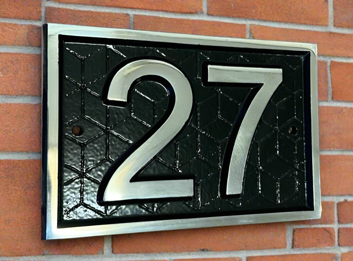 Modern Number sign with pattern in black