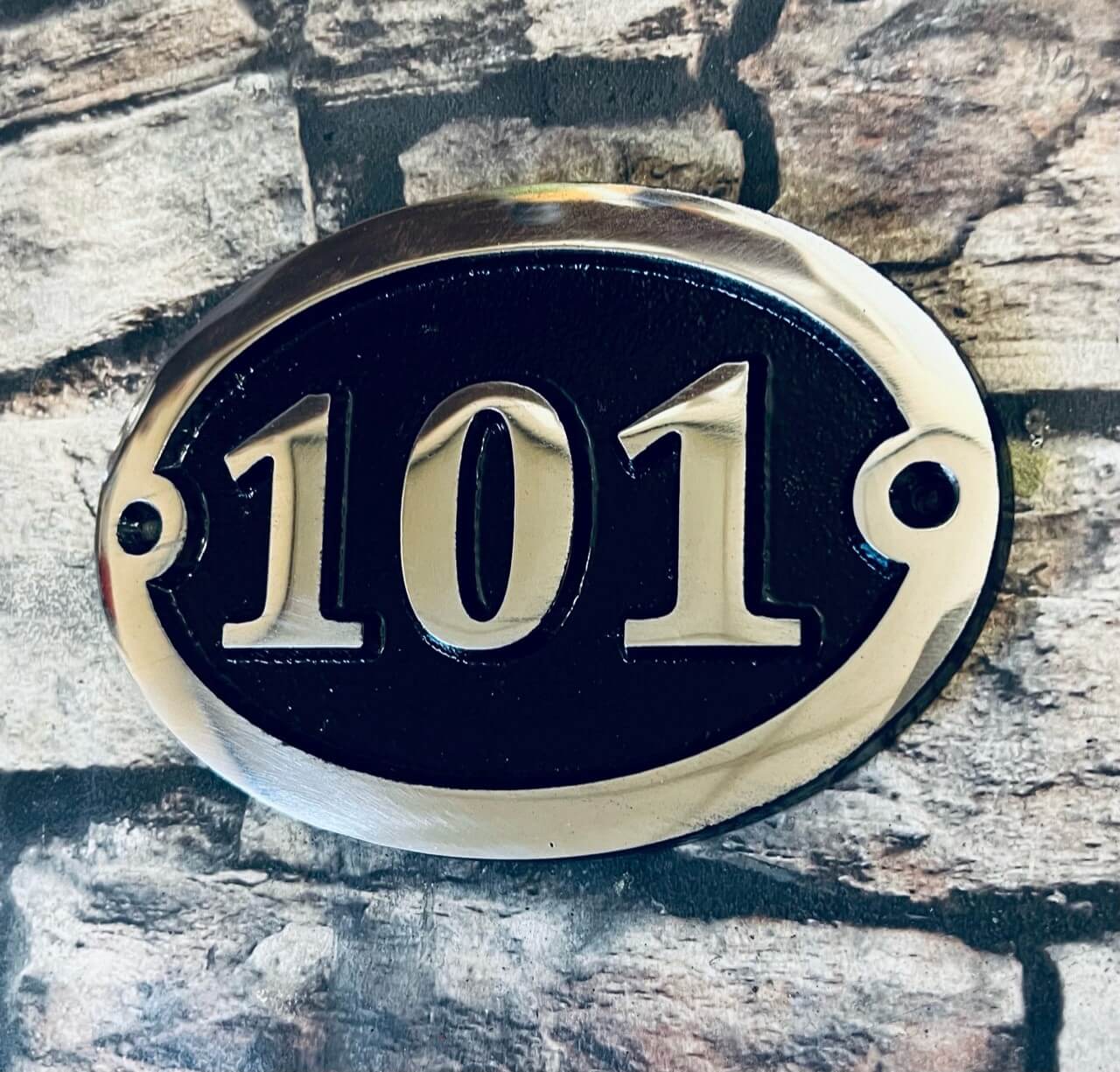 House Number Signs in Aluminium Black