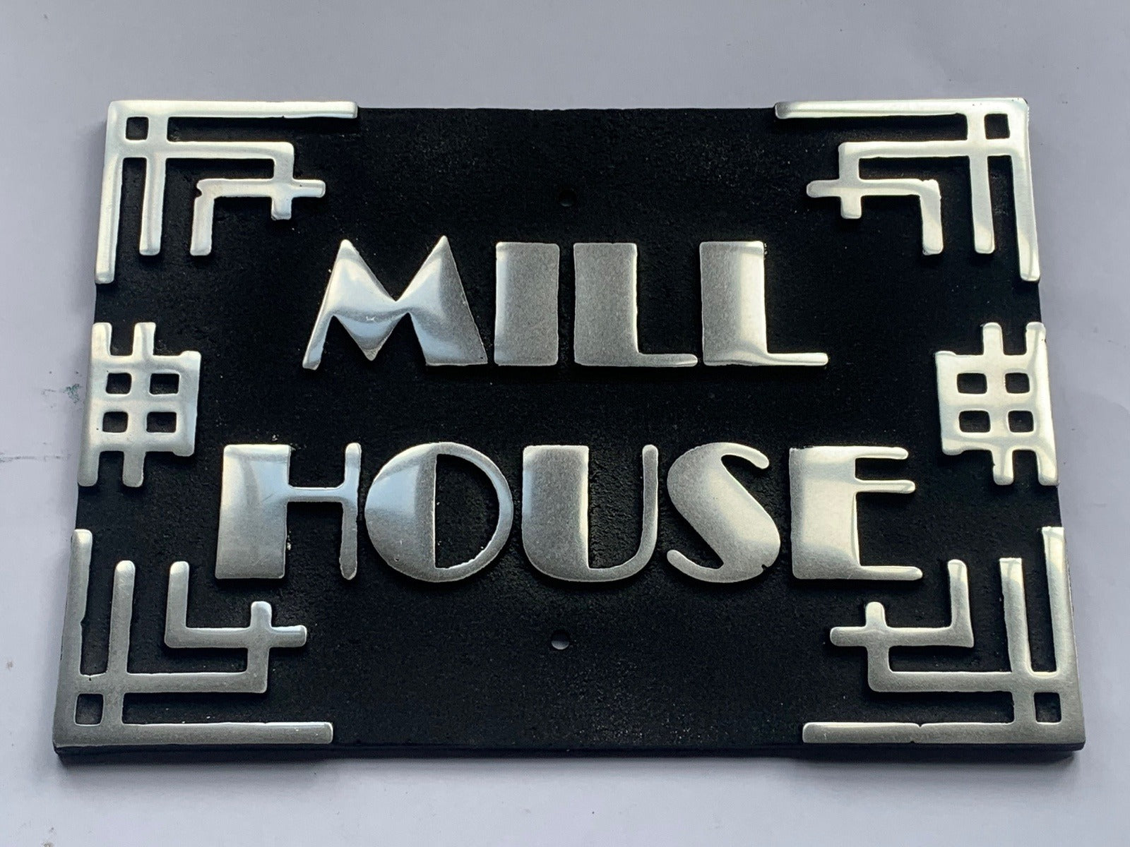 Metal House Name Sign Art Deco 