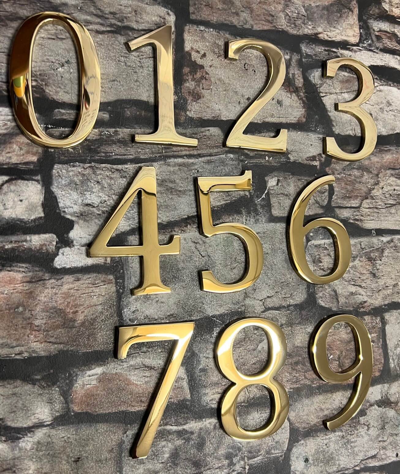 brass house numbers