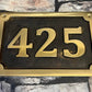 Cast Number Plate in Bronze