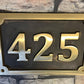 Brushed effect Number Plate in Bronze