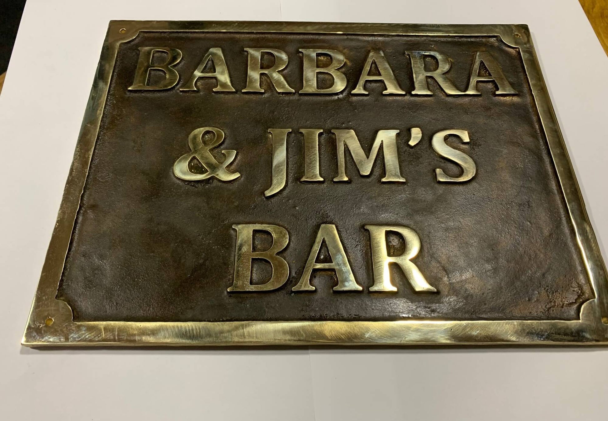 bronze wedding anniversary plaque