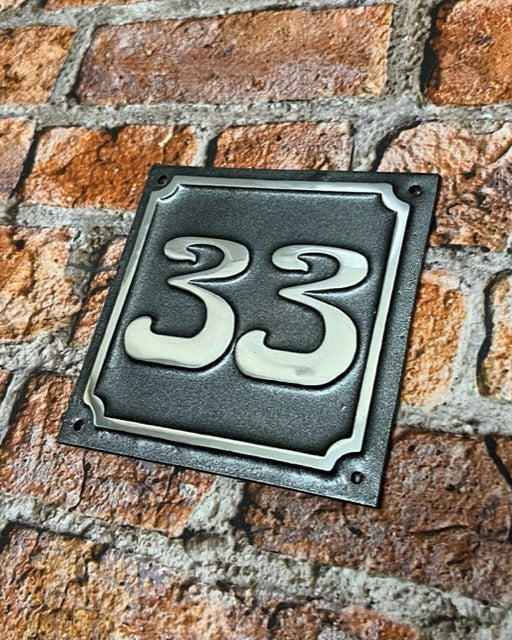 House Number Sign Art Nouveau