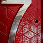 close up of Door number pattern in red