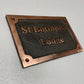 House Name Sign in Copper