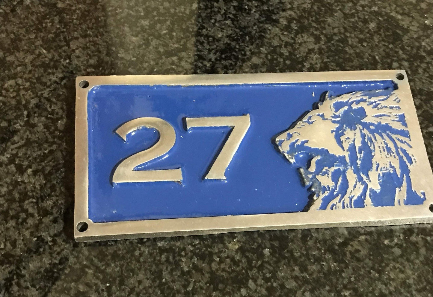 House Number Sign with Lion