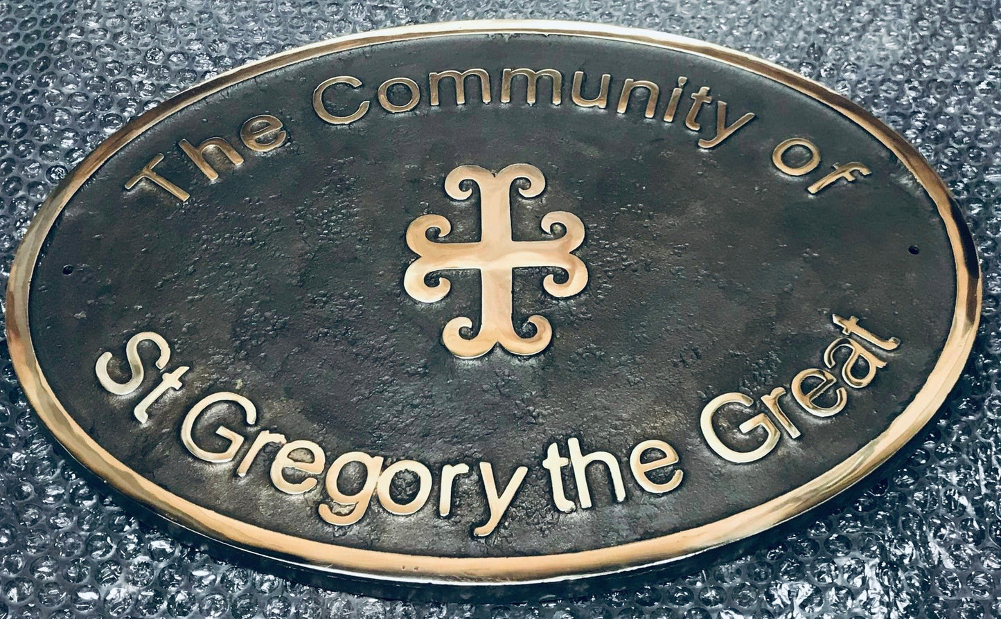 Bronze Plaques in oval shape