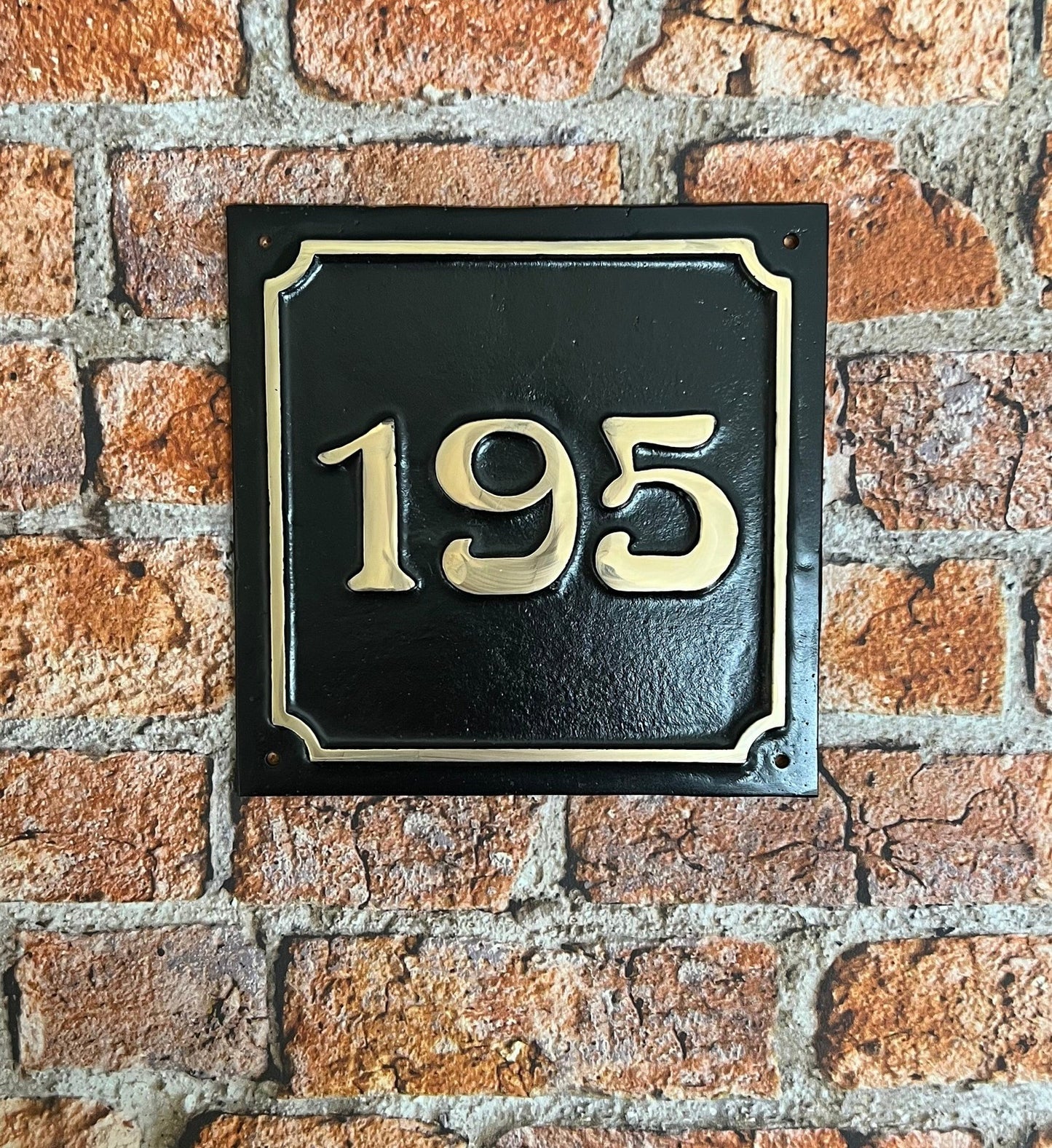 House Number Sign Art Nouveau Bronze 