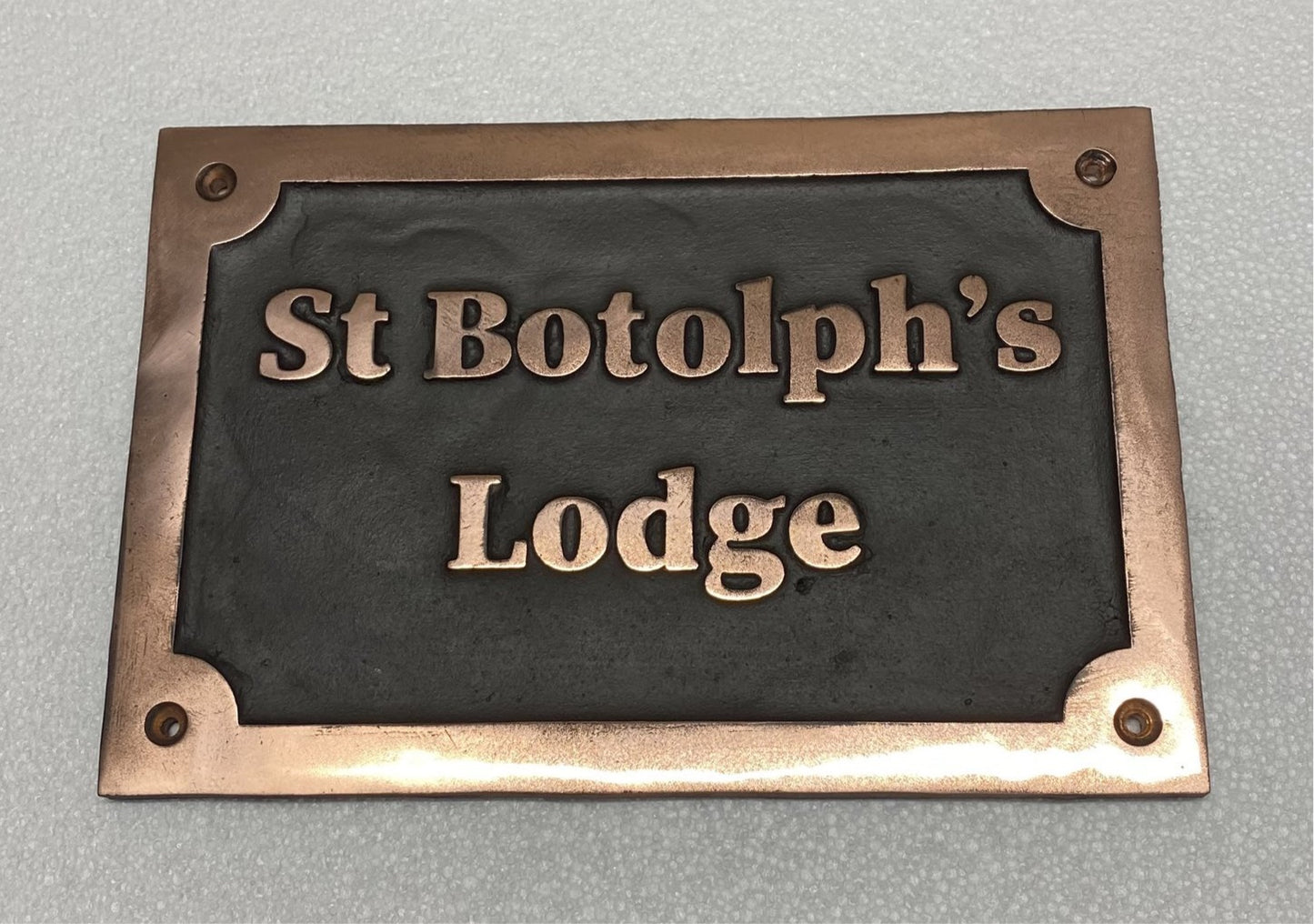 House Name Sign in Copper