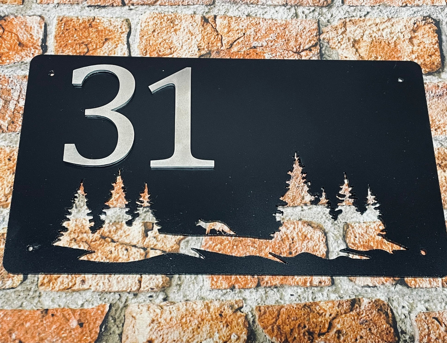 House number sign wildlife design