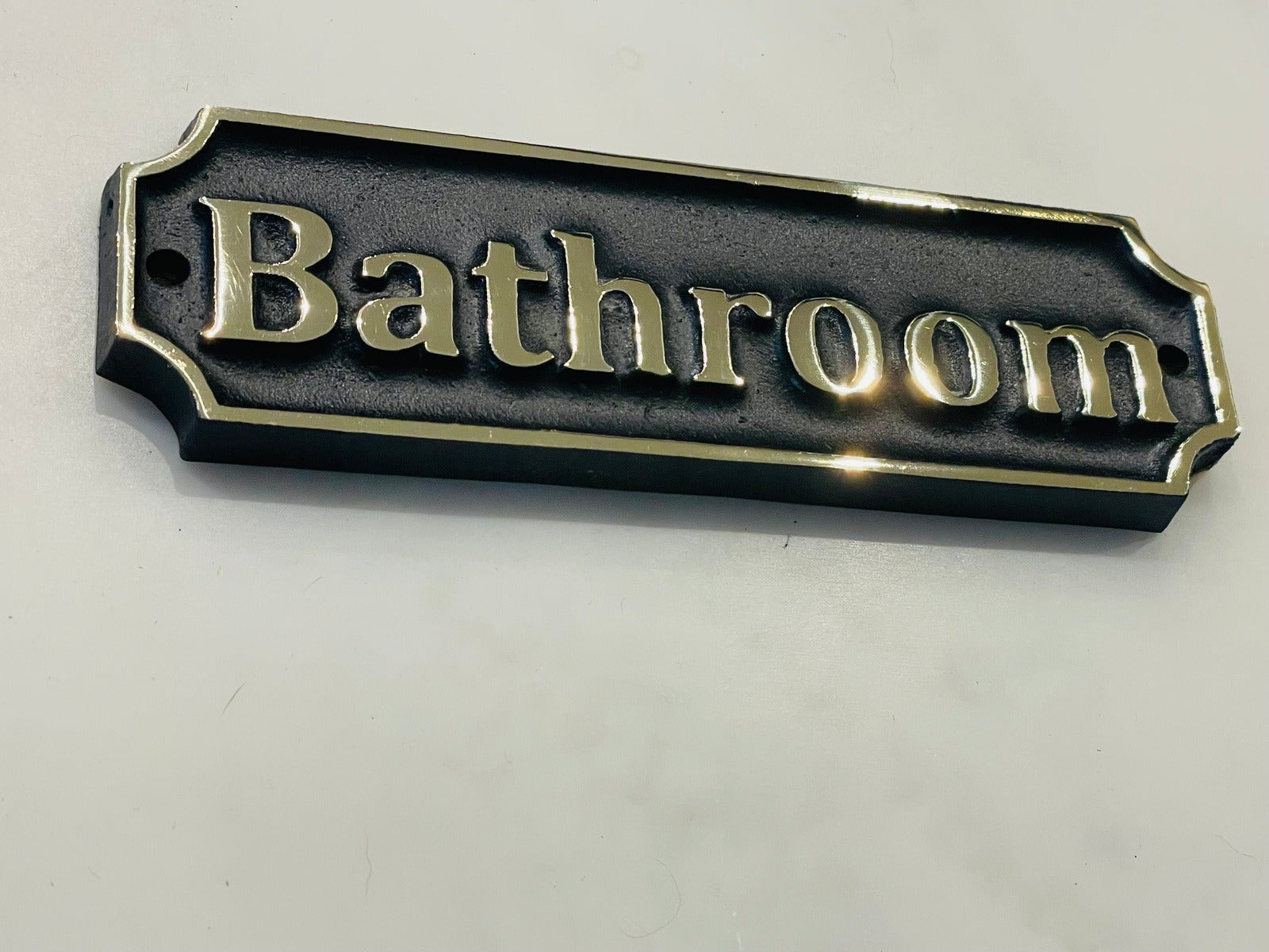 Nautical Brass Sign Chrome Sign Bathroom Signs Vintage Signs