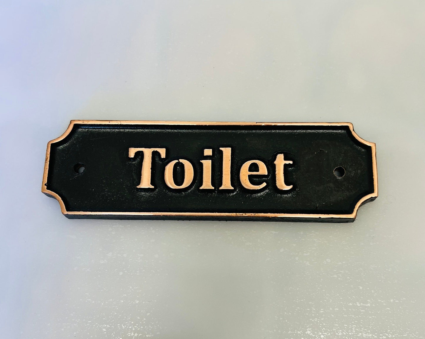 Toilet Sign in Copper