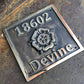 house name sign Bronze with Tudor Rose