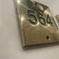 house number sign in bronze polished finish