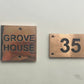 house Name Sign in Copper