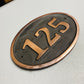 House Number Sign Cast Copper 