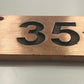 house number sign in copper