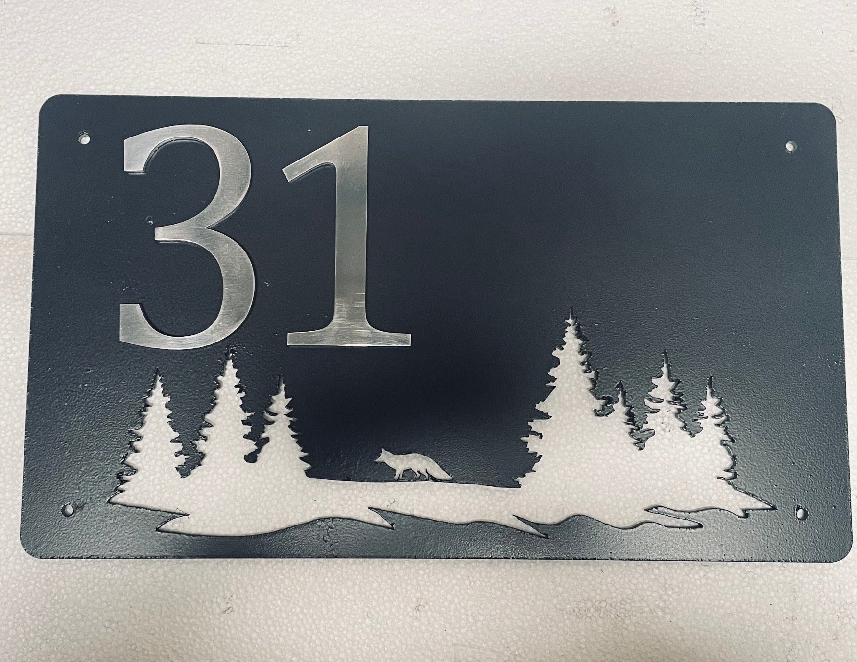 House number sign wildlife design