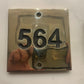 house number sign in bronze polished finish