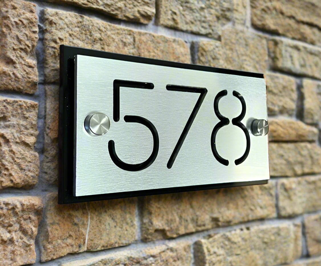 modern house signs rectangle