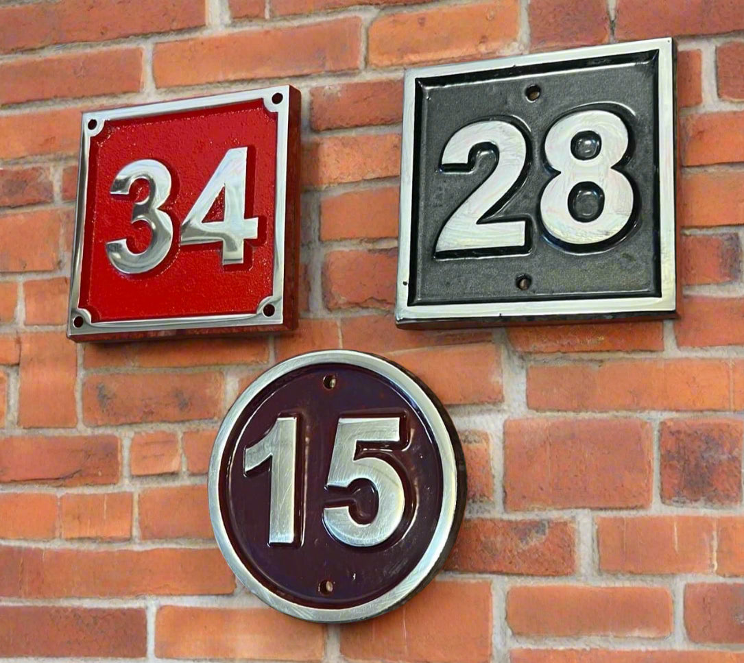 Number Signs in Aluminium