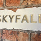 House name Sign Skyfall 007 white
